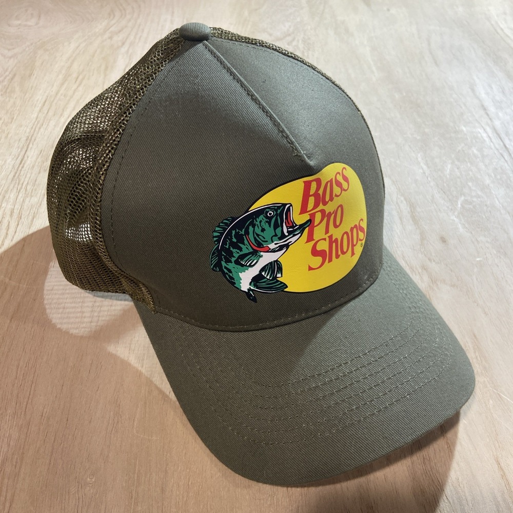 Bass Pro Shops Mesh Hat Cap Adjustable Snapback Trucker Fishing Baseball Outdoor